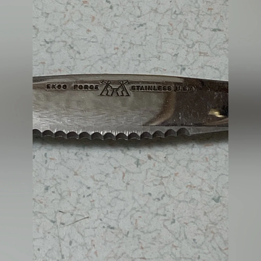 Ekco Forge Stainless USA Vintage Knife Lot of 2 Knives Gorgeous Set of Two